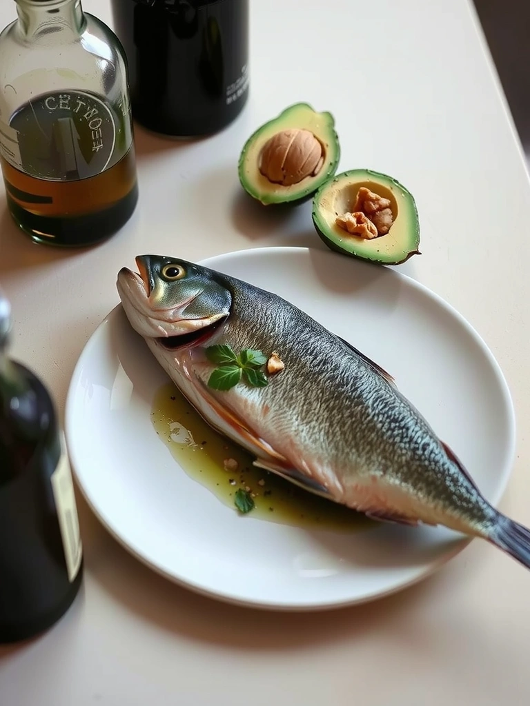 Meeresalgen und Fisch